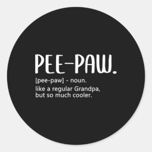 Pegatina Redonda Pee-paw S Para Hombres Día De Los Padres