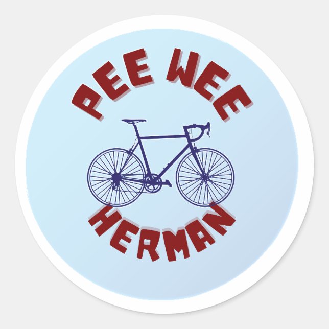 Pegatina Redonda Pee Wee Herman Bike (Anverso)