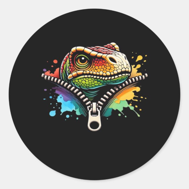 Pegatina Redonda Peekabo Diseño Para Halloween (Anverso)