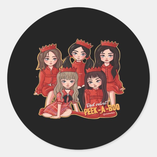 Pegatina Redonda Peekaboo Cosy Autumn (Anverso)