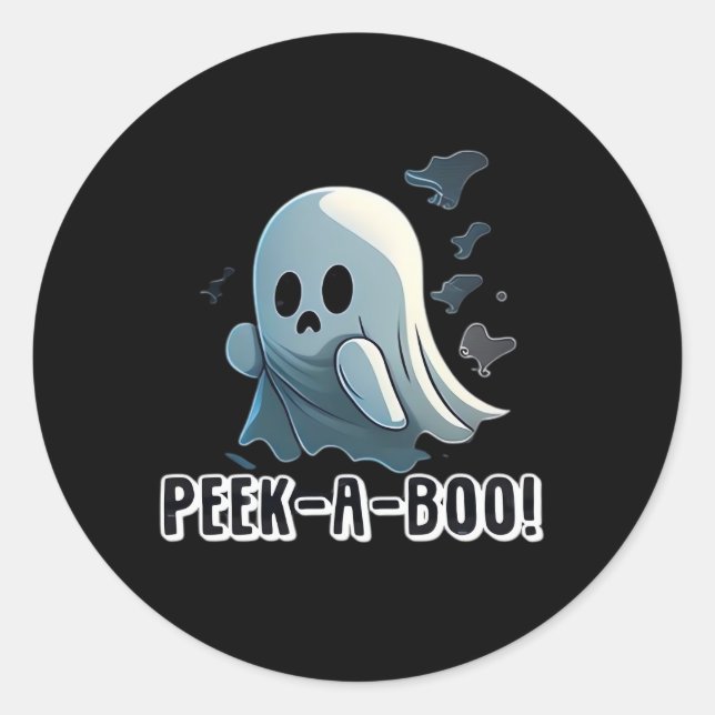 Pegatina Redonda Peekaboo Halloween Edition (Anverso)