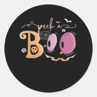 Pegatina Redonda Peekaboo Halloween Essential Sloth