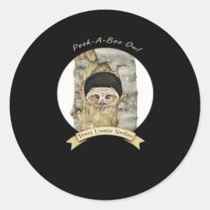 Pegatina Redonda Peekaboo Meme Design for Halloween