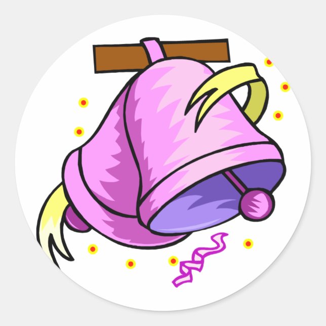 Pegatina Redonda Peeling Boda Bells (Anverso)