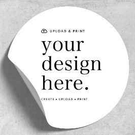 Pegatina Redonda Pegar su diseño Subir 1,5" redondo
