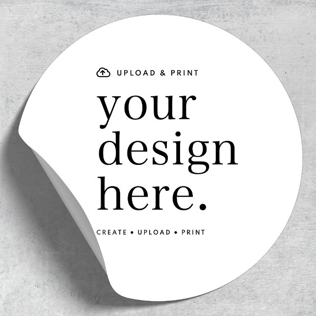 Pegatina Redonda Pegar su diseño Subir 1,5" redondo (Create, upload, print - stickers created in your personal style!)