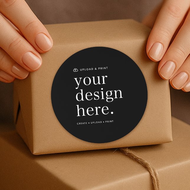 Pegatina Redonda Pegar su diseño Subir 3" redondo (A versatile sticker template for personal or business use, available on a sheet or bulk roll)