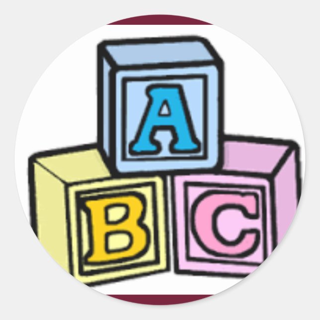 PEGATINA REDONDA ¡PEGATINA ABC! (Anverso)