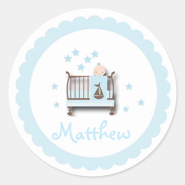 Pegatina Redonda Pegatina/bebé (Anverso)