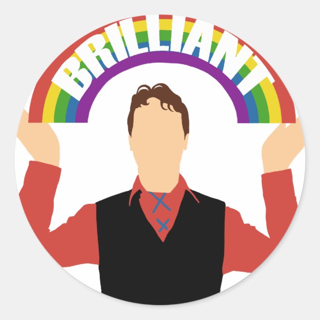 Pegatina Redonda ¡pegatina brillante! (Anverso)