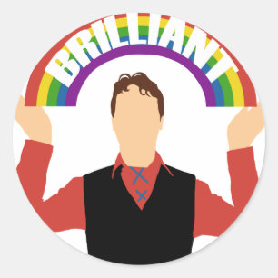 Pegatina Redonda ¡Pegatina brillante!