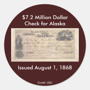 Pegatina Redonda Pegatina/comprobación para Alaska