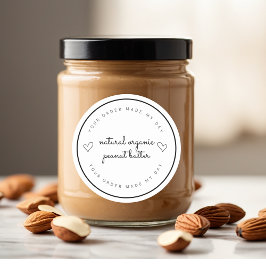 Pegatina Redonda "Pegatina de Mantequilla de Nueces Orgánica Natura