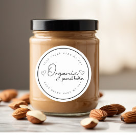 Pegatina Redonda "Pegatina de Mantequilla de Nueces Orgánica Natura