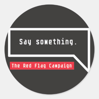 Pegatina Redonda Pegatina-Decir algo (cita de burbujas)