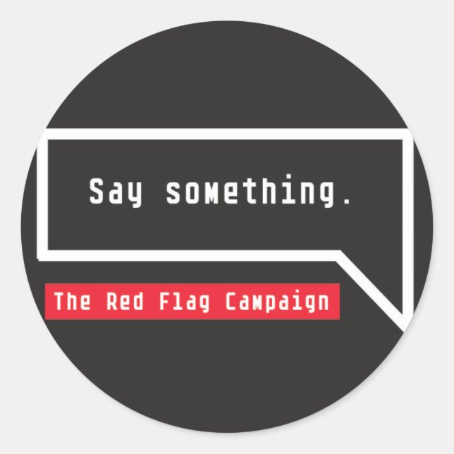 Pegatina Redonda Pegatina-Decir algo (cita de burbujas) (Anverso)