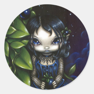 Pegatina Redonda "Pegatina del regalo de la belladona"