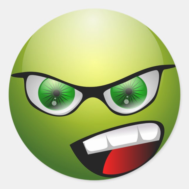 Pegatina Redonda Pegatina/emoticonos redondos clásicos (Anverso)