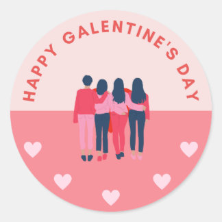 Pegatina Redonda Pegatina/etiqueta del día de Galentine