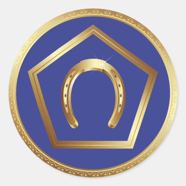 Pegatina Redonda Pegatina: Logo de la Fundación Germanna (Anverso)