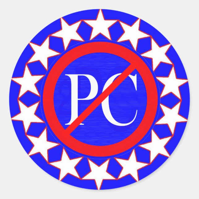 Pegatina Redonda pegatina_NO "PC" (Anverso)