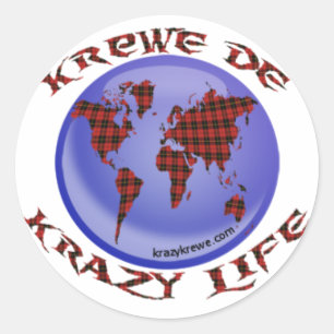 Pegatina Redonda ¡Pegatina oficial del logotipo de Krewe!