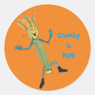 Pegatina Redonda "Pegatina redondo brillante del calabacín de Zach