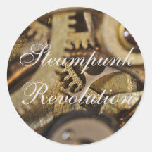 Pegatina: Revolución Steampunk. Mecanismo de vigil