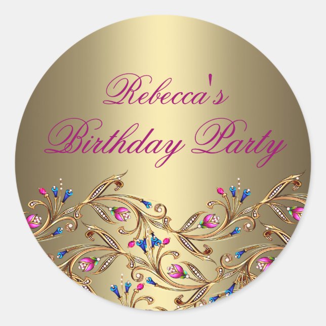 Pegatina Redonda pegatina/sello de la envolvente de la manguera flo (Anverso)