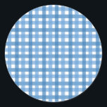Pegatina Redonda Pegatina/Sello para sobres de la placa azul<br><div class="desc">Un clásico Pegatina o Sello para sobres de manchas azules/cuadros</div>
