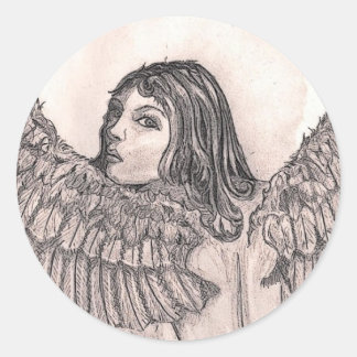 Pegatina Redonda pegatina/Sellos para sobres de "Angels Care"