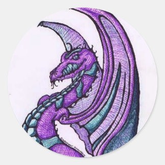 Pegatina Redonda Pegatina/Sellos para sobres de dragones sonrientes