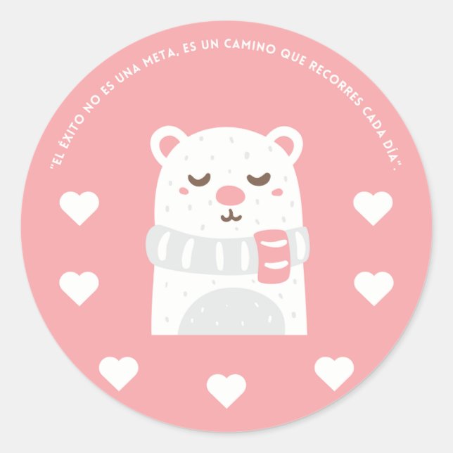 Pegatina Redonda Pegatina- Sticker con Diseño Único  (Anverso)