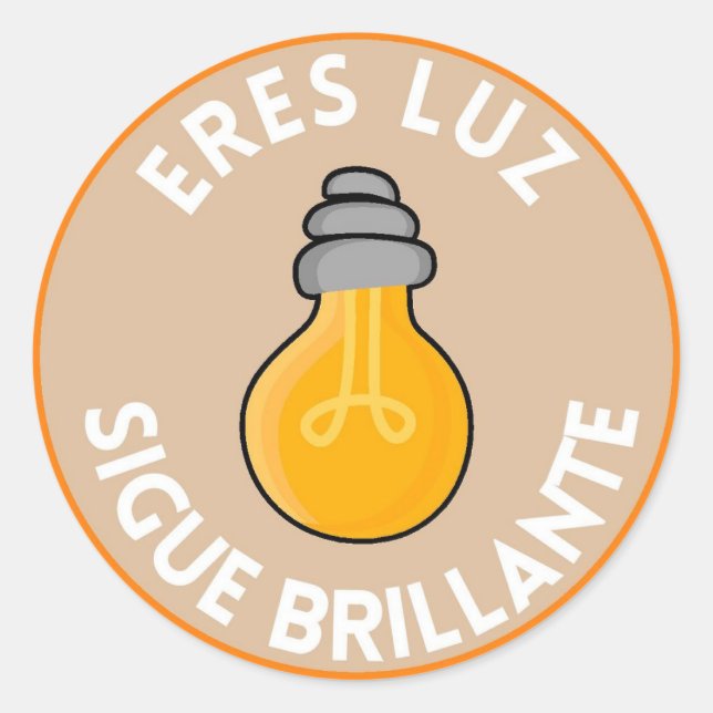 Pegatina Redonda Pegatina/Stickers redondo con frase Inspiradora  (Anverso)