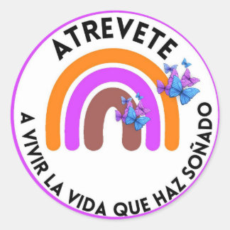 Pegatina Redonda Pegatina/ Stickers redondo con frase motivadora