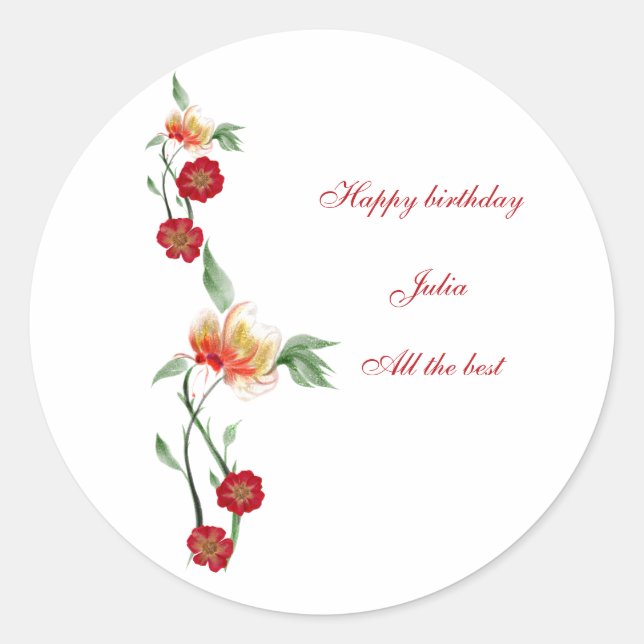 Pegatina Redonda Pegatinas (Anverso)