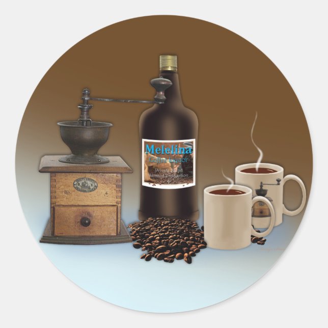 Pegatina Redonda Pegatinas (Anverso)