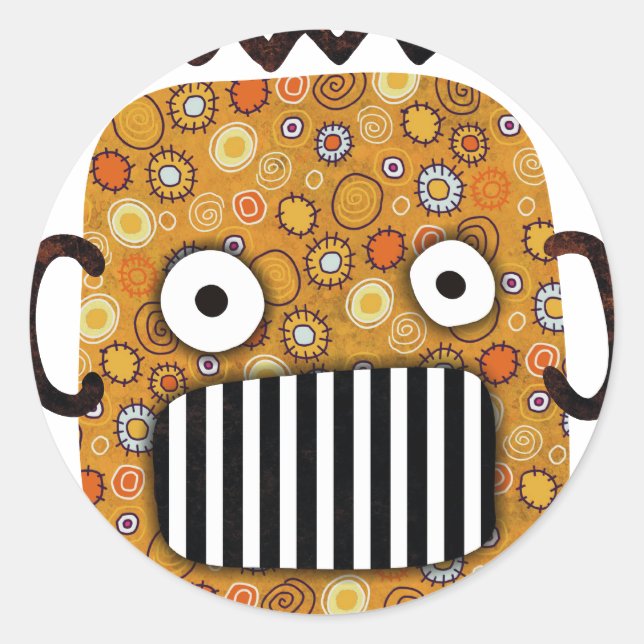 Pegatina Redonda ¡pegatinas! (Anverso)