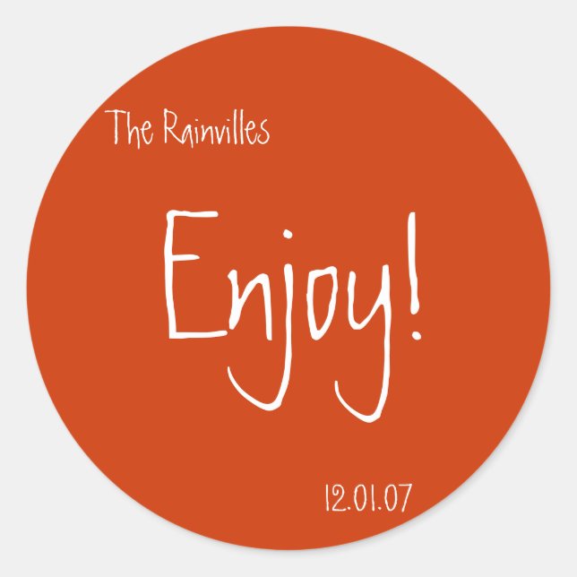 Pegatina Redonda Pegatinas a favor de la boda (Anverso)