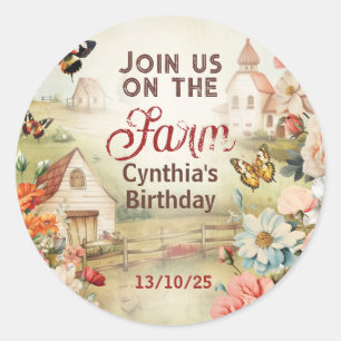 Pegatina Redonda Pegatinas agrícolas de moda