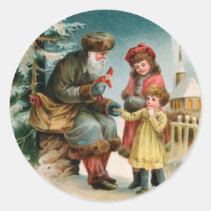 Pegatina Redonda Pegatinas alemanas de Navidad