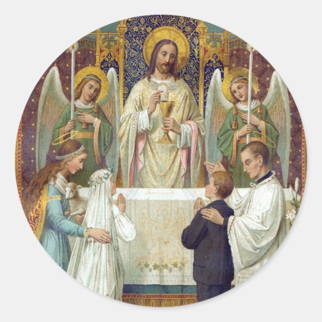 Pegatina Redonda Pegatinas: Alto En Awe (Anverso)