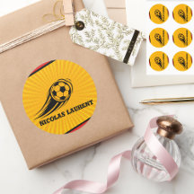 Pegatinas Amarillos Personalizados del Fútbol Esco