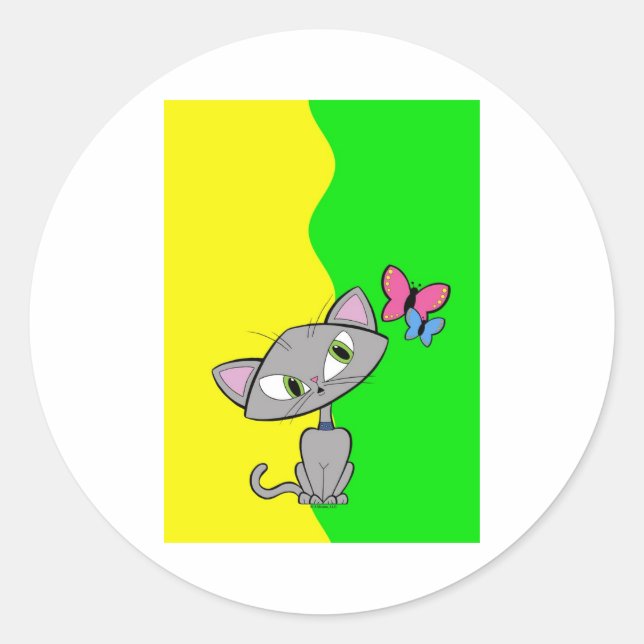 Pegatina Redonda Pegatinas amigos (Anverso)