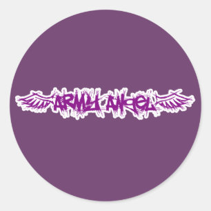 Pegatina Redonda Pegatinas - Ángel del Ejército