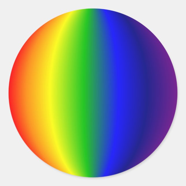 Pegatina Redonda Pegatinas - Arcoiris esférico (Anverso)