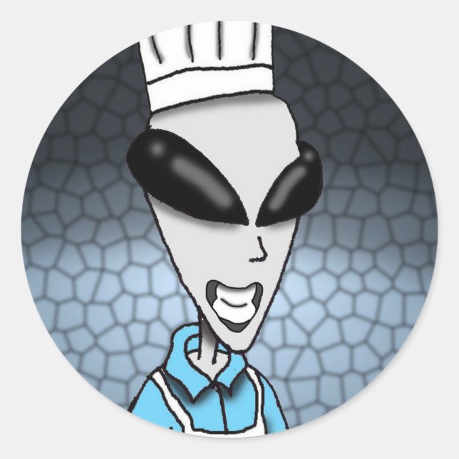 Pegatina Redonda Pegatinas - Área 51 Gimnasio el cocinero (Anverso)