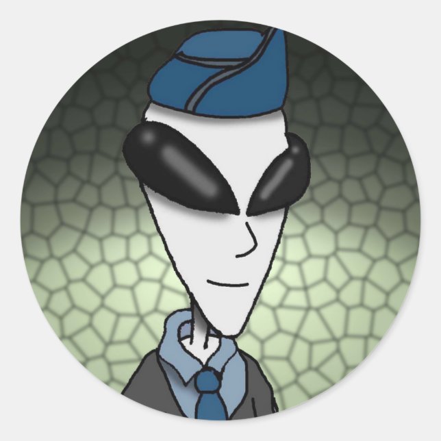 Pegatina Redonda Pegatinas - Área 51 Gran Cielo (Anverso)