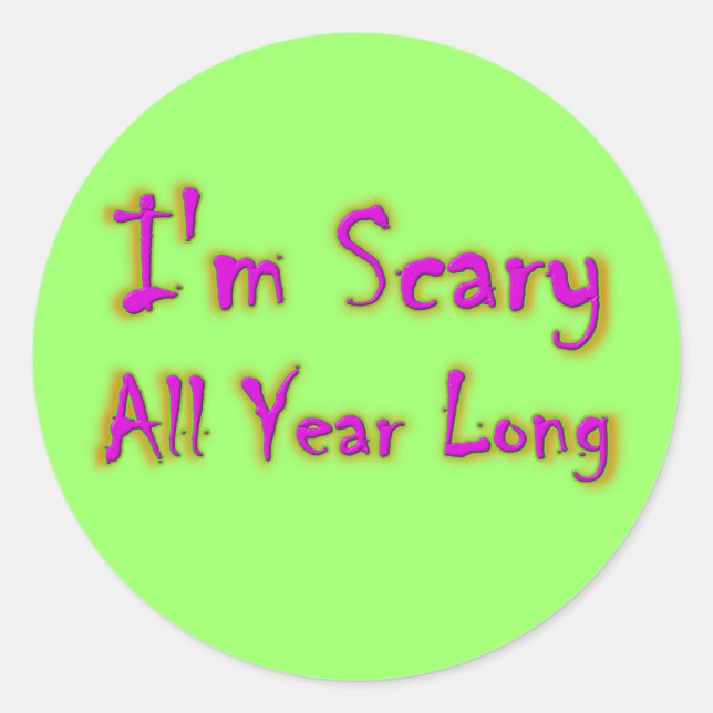 Pegatina Redonda Pegatinas asustados (Anverso)