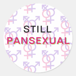 Pegatina Redonda Pegatinas aún pansexuales (T&F)